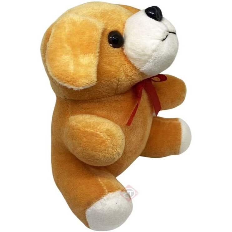Firstly Traders Soft Toys For Girls | Plush Pillow For Girls | Stuff Toys For Girls |Orange Dog (18 Cm)