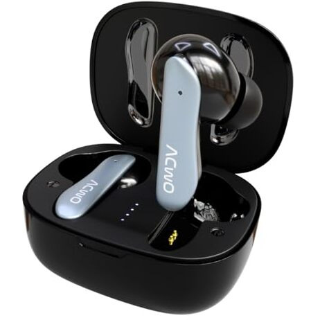 Acwo Dwots Bliss In Ear Truly Wireless Earbuds Made In India With 50 H Of Playtime, 50 Ms Low Latency, Sonic Shield Enc Technology, 10Mm Bass Boom Driver, Auto Connect, Bt V5.3, Raven Black