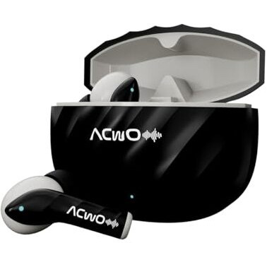 Acwo Dwots 525 Tws Earbuds With 52 Hrs Playback, Bass Boom X Real Drivers, Sonic Shield Quad Mic Enc Technology, 3 Eq Modes And Hyper Boost Charging - In Ear, Black