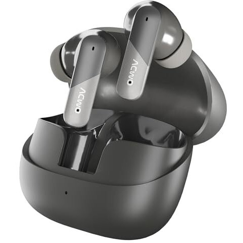 Acwo Dwots Bliss Pro | Made In India Tws Earphones | 65H Playtime | 50Ms Low Latency | Instant Auto Connect | Bluetooth 5.4 | 10Mm Bass Boom X Hi-Fi Drivers | Bliss Grey