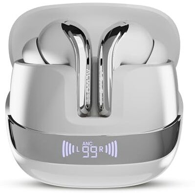Acwo Dwots 747 Tws Earbuds | Dual Device Connectivity | Anc 32Db | 4 Ai-Enc Mics | 65H Playback | Bass & Theatre Modes | 3D Spatial Audio | Bluetooth 5.4 | (Silk White)
