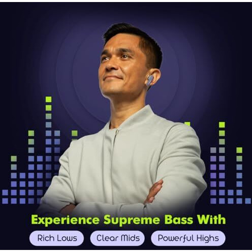 Acwo Dwots 121 Wireless Earbuds | 55Hrs Playtime | Quad Mics With Enc | 3 Preset Eq Modes | Supreme Bass & High-Fidelity Acoustics | Bluetooth V5.4  10Mins Charge  120Mins Playtime (Dusty Lavendar)