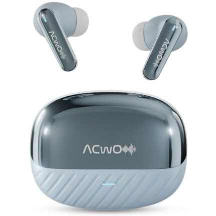 Dwots 333 | 120Hrs Playtime | Hexa Mics With Hybrid Anc & Ai-Enc | 48Db Noise Cancellation | 50Ms Low Latency | Dual Device Connectivity - Lavendar Blue