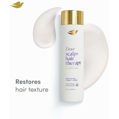 Dove Scalp + Hair Therapy Sulphate Free Density Boost Restoring Conditioner With Niacinamide And Zinc-Peptides For Visibly Denser Hair,1