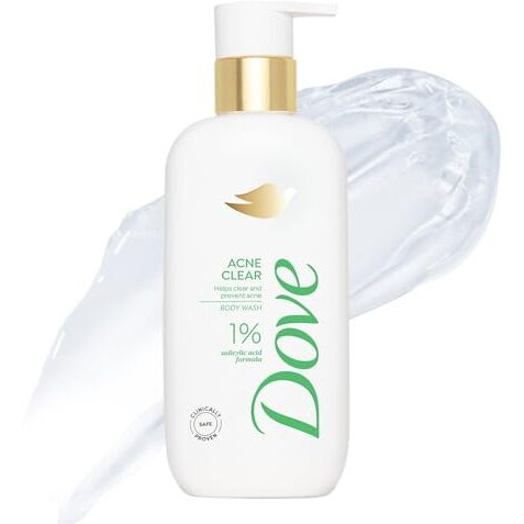Dove Acne Clear Serum Body Wash|1% Salicylic Acid Formula| Clears And Helps Prevent Acne | Paraben & Sls Free | 300 Ml