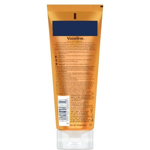 Vaseline Gluta Hya - Antioxidant Spf 50 Pa+++ Sunscreen For Face & Body | Glutathione & Hyaluronic Acid Infused Sunscreen 175 Ml