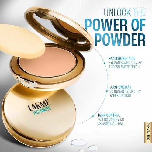 Lakm 9To5 Hya Matte Pressed Powder Ivory 9Gm