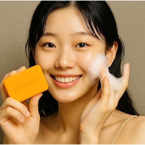 Glutalight Glutathione Dark Spot Remover Soap | Korean Skincare Hydrating Soap | Hyaluronic Acid, Niacinamide & Ceramide | Achieve Glass Skin Glow | Even Skin Tone & Fades Hyperpigmentation |Pack Of 2
