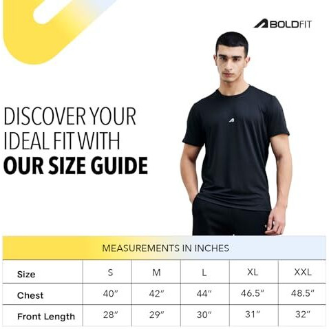 Boldfit Men's Polyester Regular Fit T Shirt (Bftbm3005Sblackxl_Black Xl)