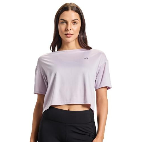 Boldfit Women's Relaxed Fit T-Shirt (Bftbw3002Slilacm_Liac M)