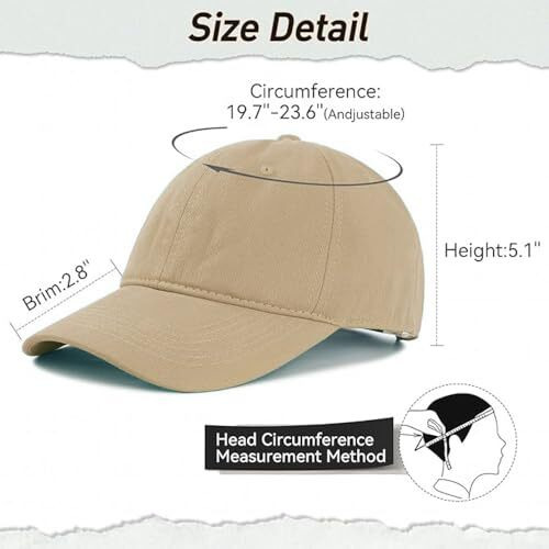 Enciger Classic Unisex Baseball Cap - Adjustable Cotton Dad Hat For Men And Women Free Size Beige
