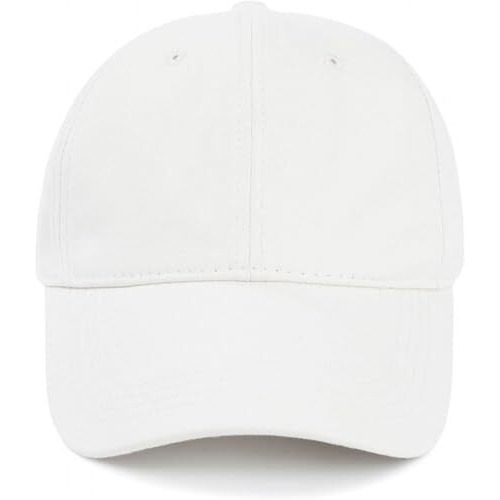 Enciger Adjustable Unisex Cotton Baseball Cap - Classic Fit, Everyday Casual Hat Free Size White