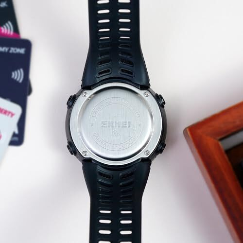 Skmei Men's Digital Sport Watch, Black Dial Abc Case Men's Watch, Pu Soft Black Band, Multi-Function Lcd Display, Alarm, Stopwatch, Countdown  Waterproof 50M Outdoor Sports Watches For Men - 1251