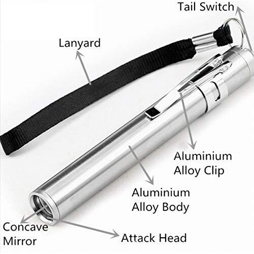 Magicwand Round Moon Shaped Light Steel Torch With Convex Cree Ledmoon Torch With Shirt Clip