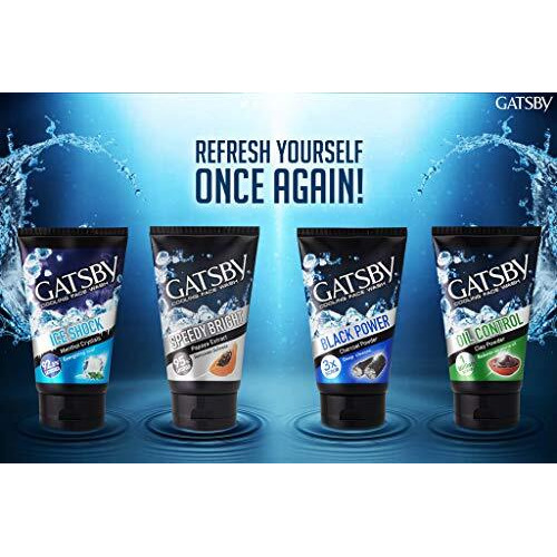 Gatsby Cooling Face Wash - Perfect Clean, Contains Charcoal Powder, Deep Cleanses, Powered With 3X Scrub, 100Gm