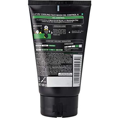 Gatsby Cooling Face Wash - Oil Control, For Deep Cleansing, Contains Clay Powder, Powered With Micro Scrub Beads, 100Gm.