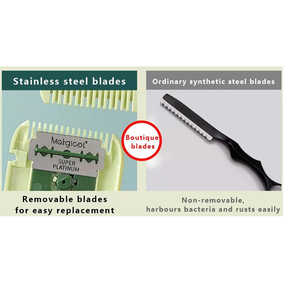 Zavasika Unisex Two In One Hair Trimmer Comb Cutter, Double Sided Baby Hair Cutting Razor Comb,Hair Clipper Bang Comb Styling Tool (Pack Of 1), Multi