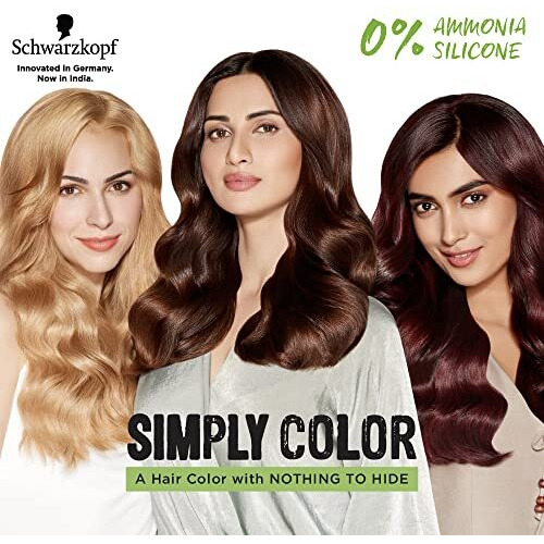 Schwarzkopf Simply Colour Permanent Hair Colour Gentle On Scalp, Upto 100% Grey Coverage, Dermatologist Tested Long-Lasting Nourishing Formula With Argan Oil, Ppd & Ptd Free 5.00 Medium Brown 142.5Ml