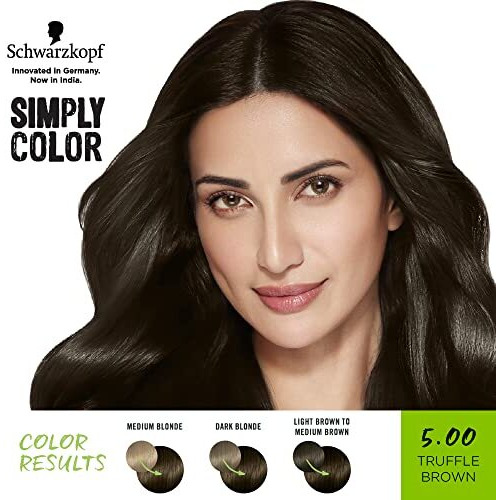 Schwarzkopf Simply Colour Permanent Hair Colour Gentle On Scalp, Upto 100% Grey Coverage, Dermatologist Tested Long-Lasting Nourishing Formula With Argan Oil, Ppd & Ptd Free 5.00 Medium Brown 142.5Ml