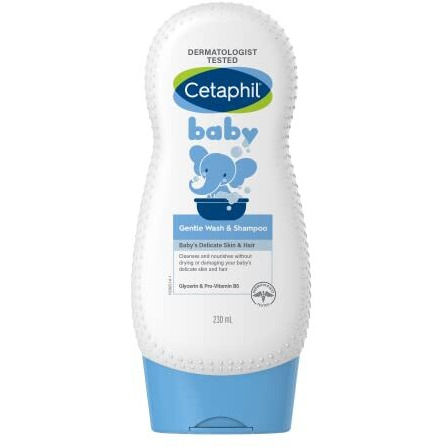 Cetaphil Baby Shampoo & Wash, White, Chamomile, 230 Ml