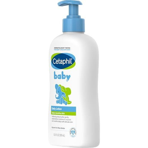 Cetaphil Baby Daily Lotion, Suitable For BabyS Delicate Skin, Shea Butter And Vit E, Dermatologist Tested And Pediatrician Recommended, 400 Ml