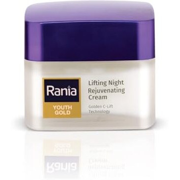 Rania Night Cream With Vitamin C, 24K Gold, Niacinamide|Non-Oily Anti Ageing Moisturizer| Suitable For All Skin Types | Repairs Dry Skin Overnight, 45G