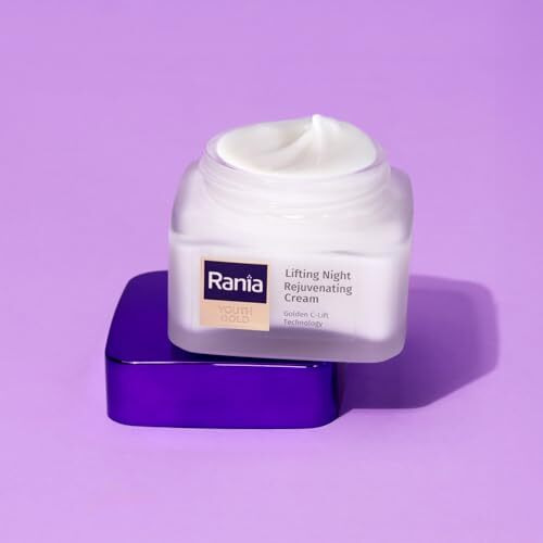 Rania Night Cream With Vitamin C, 24K Gold, Niacinamide|Non-Oily Anti Ageing Moisturizer| Suitable For All Skin Types | Repairs Dry Skin Overnight, 45G