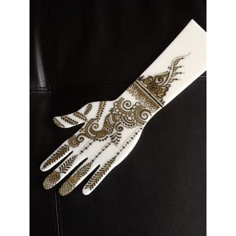 Hlokntsabr Reusable Acrylic Mahendi Hand For Mehndi Practice (White)(Pack Of 2)