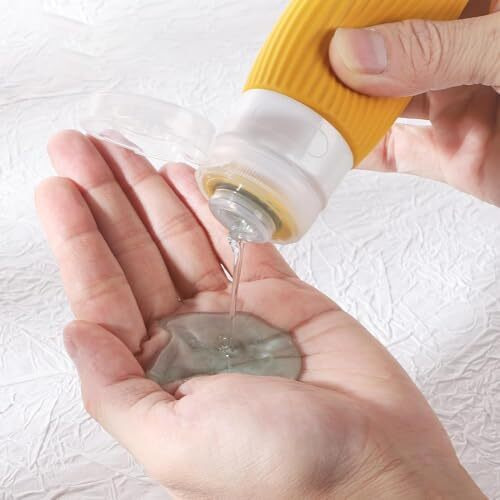 Lyrovo Travel Bottles Kit For Toiletries Organizer Bpa Free 90Ml Silicone Size Containers Portable Split Bottle Accessories For Conditioner Shampoo Lotion - 4 Pack, Multicolor