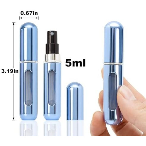 Fronted 4 Pcs Refillable Perfume Atomizer Bottle, Portable Travel Mini Spray Bottles, Cologne Dispenser Perfume Bottles, Portable Empty Spray Bottle For Travel Multicolor
