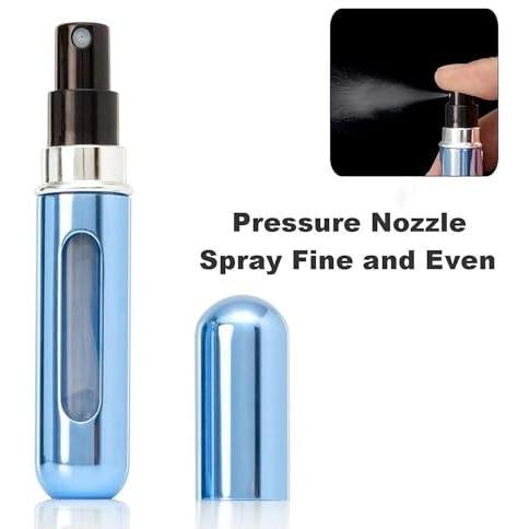 Fronted 4 Pcs Refillable Perfume Atomizer Bottle, Portable Travel Mini Spray Bottles, Cologne Dispenser Perfume Bottles, Portable Empty Spray Bottle For Travel Multicolor