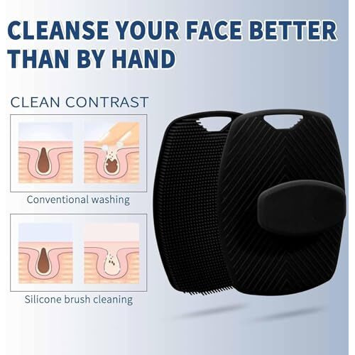 Episkey Silicone Body Scrubber,Shower Scrubber For Nourishing Cleaning & Exfoliating Your Skin Lather Boosting Bristles With Ergonomic No-Slip Handle, Body Exfoliator For Men And Women Bath Brush (Bbb)