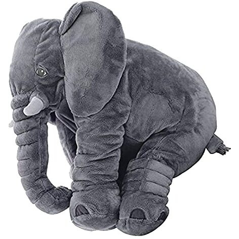 Storescent Big Size Fibre Filled Stuffed Animal Elephant Soft Toy For Baby Of Plush Hugging Pillow Soft Toy For Kids Boy Girl Birthday Gift (Grey Elephant)