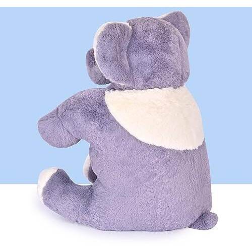 Besties Premium Fur Elephant Soft Toy Cum Pillow Voilet - Height 45 Cm