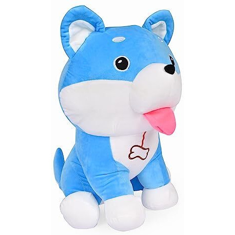 Besties Soft Plush Cute Tuffy Dog For Kids Plush Animal Soft Stuffed For Kids (Size  30 Cm) (Blue)