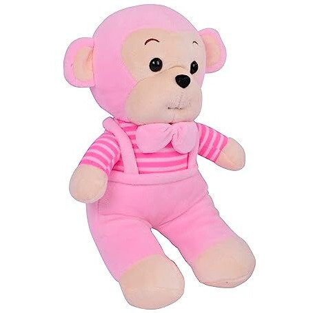 Besties Soft Stuffed Plush Monkey Animal Toy For Kids Room Home Decoration (Size. 32 Cm) (Pink)