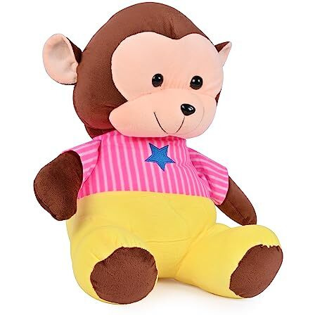 Besties Soft Stuffed Plush Monkey Animal Toy For Kids Room Home Decoration (Size. 40 Cm) (Pink)