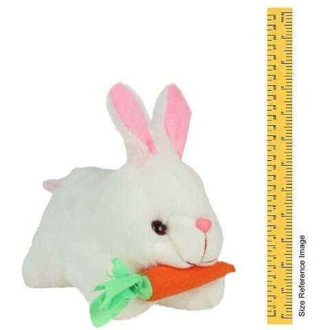 Dryphon Soft Fluffy Rabbit Toy For Baby Girls And Boys | Plush Super Stuffed Mini Plushie | Off-White 26Cm