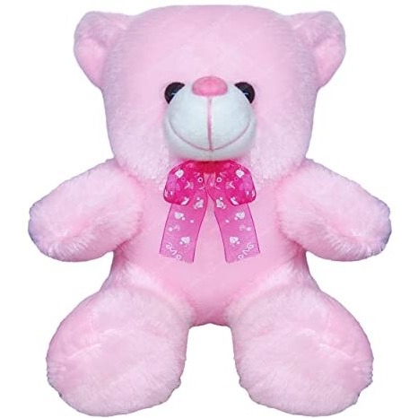 Funblast Teddy Bear Plush Soft Toy - Teddy Bear For Kids - Stuffed Toys For Kids, Soft Fluffy Teddy Bear, Return Gifts For Kids, Plush Toys, Stuffed Toy For Kids (23 Cm) (Pink)