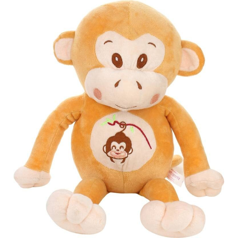 Dearjoy Monkey Plush Pillow For Babies And Soft Toy For Kids (Light Brown, 55 Cm)