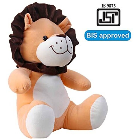 Playtoons Stuffed Animals Soft Toys (60 Cm, Lion Soft Toy - Peach)