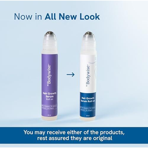 Be Bodywise Rosemary Hair Growth Serum (Roll On) | 3% Redensyl & 2% Anagain | Hair Fall Control Serum For Women & Men | Promotes Hair Growth & Stimulates Hair Follicles | For All Hair Types | 25Ml