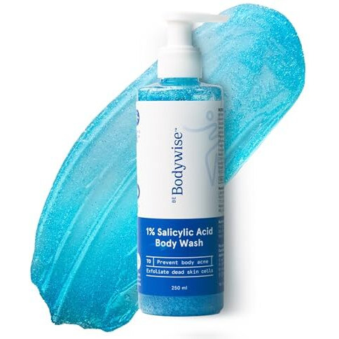 Be Bodywise 1% Salicylic Acid Exfoliating Body Wash Shower Gel 250Ml | Prevents Body Acne, Bumpy Skin & Deep Cleanses | Suitable For All Skin Types.