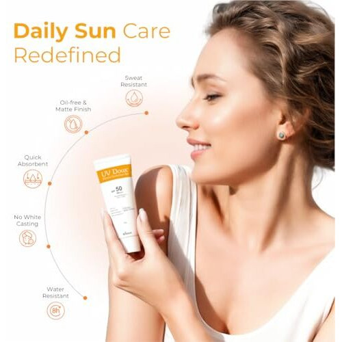 Brinton Uv Doux Silicone Sunscreen Gel With Spf 50&Pa+++ Broad Spectrum For Face & Body With No White Cast|Non Comedogenic,Paraben Free,Water Resistant|Clinically Proven & Dermatologist Approved,50Gm