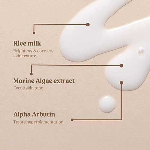 Vilvah Store Milk Drops Brightening Serum Formulated With Rice Milk Extract, Marine Algae Extract, Alpha Arbutin, Fades Scars, Brightens Skin & Even Skin Tone For All Skin Type, 20Ml