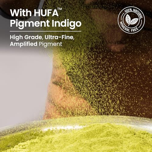 Nat Habit Organic Indigo Powder, Natural Hair Color For Black Hair, Hufa, Indigo Leaf Powder For Rich And Fast Post-Henna Coloring, Chemical Free (Pack Of 1 X 85G)