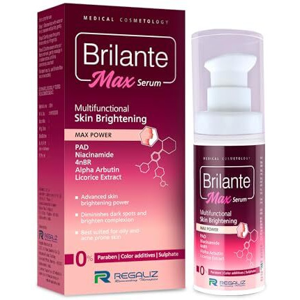 Regaliz Brilante Max Serum | Multifunctional Skin Brightening & Radiance Booster | Targets Dark Spots, Uneven Skin Tone, And Dullness | 30Ml
