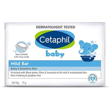 Cetaphil Baby Mild Bar For Face And Body Pack Of 3, (75G X 3, Sensitive Skin)