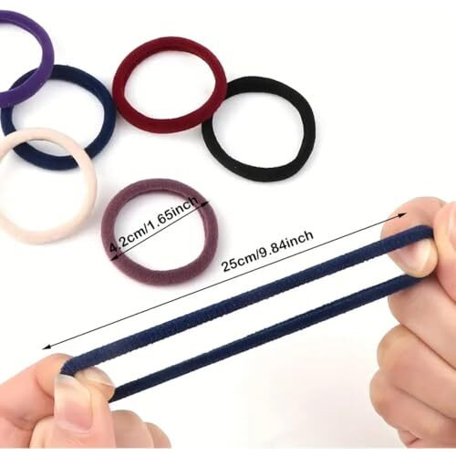 Elina Dark Colors Ponytail Holders Hair Ties For Girls, Women Cotton Soft For Thick Hair Scrunchie Head Elastic Rubber Bands (Pack Of 30)