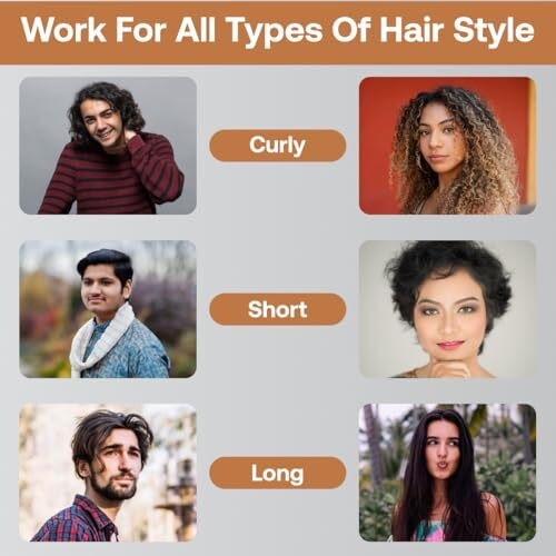 Rubab Men Round Hair Brush Comb For Men & Women | Premium Hair Roller Comb For Volume, Straightening, Curling & Blow Drying | Anti-Slip Wooden Handle, Natural Bristles & Flexi Massage Pins